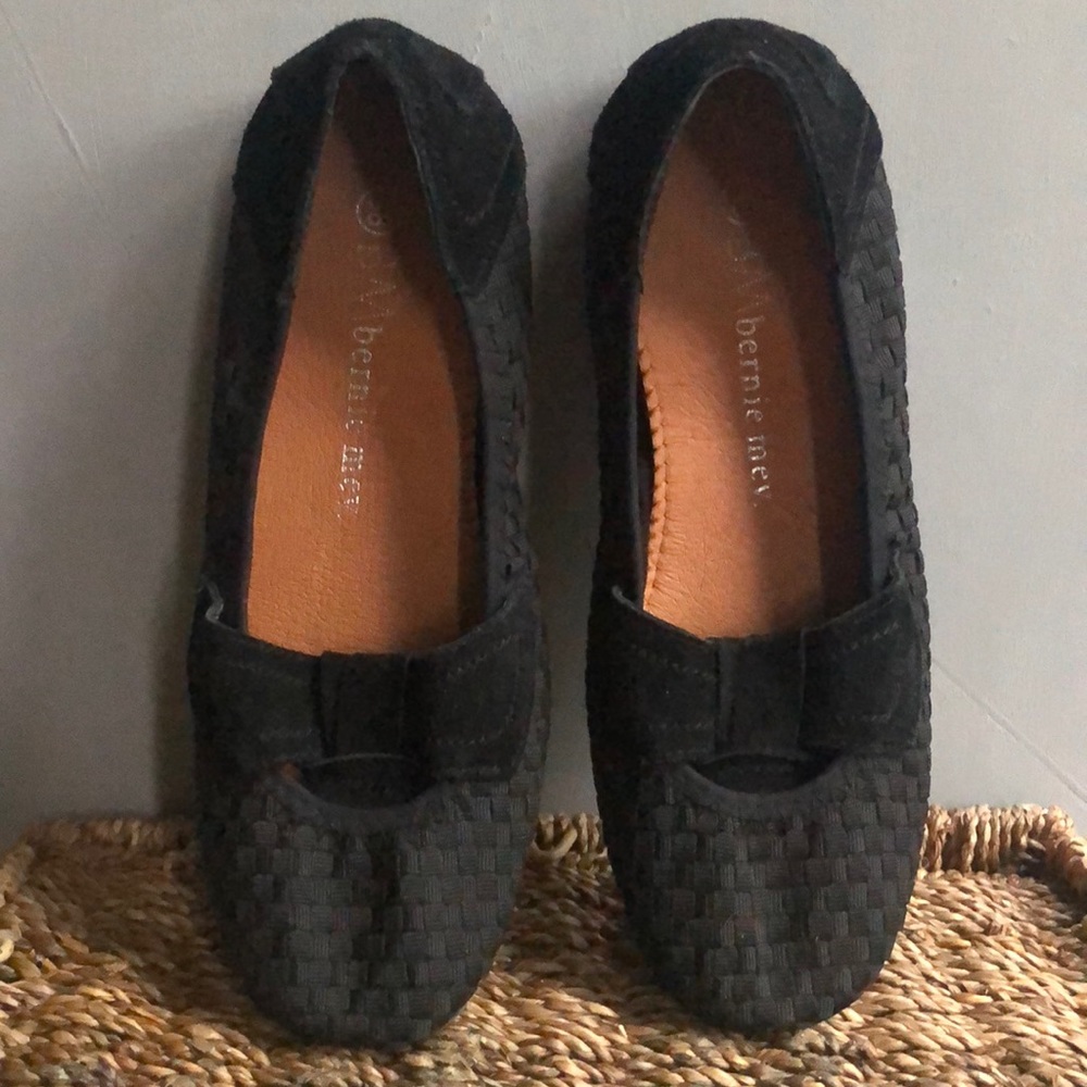 Bernie Meg Black Flat Loafer Shoes